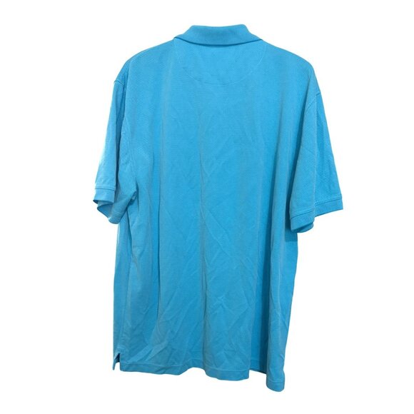 Jos. A Bank Size‎ Large Blue Collared Short Sleeve Polo Shirt 3 Buttons - Picture 2 of 5